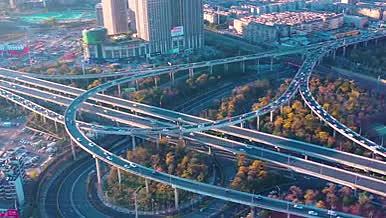云南昆明明波立交桥城市交通车流建筑视频的预览图
